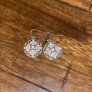 Silver dangle earrings
